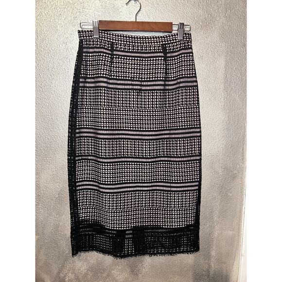 L.K. Bennett Dresses & Skirts - LK Bennett Maddox Professional Wednesday Dark Academia Office Lace Pencil Skirt